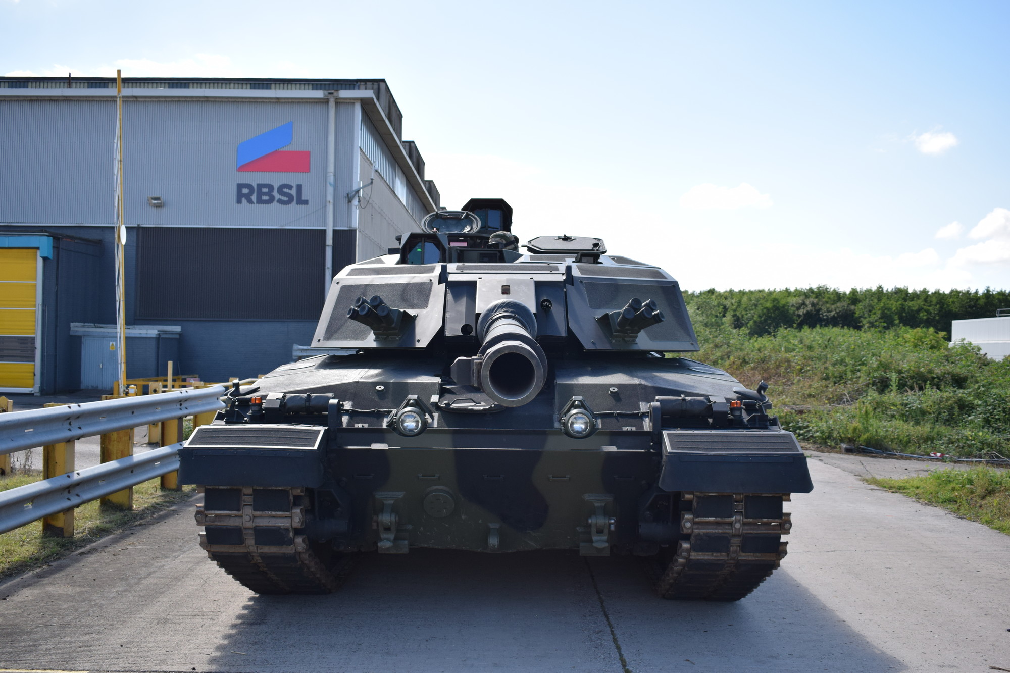 A tank stored outside the RBSL factory
